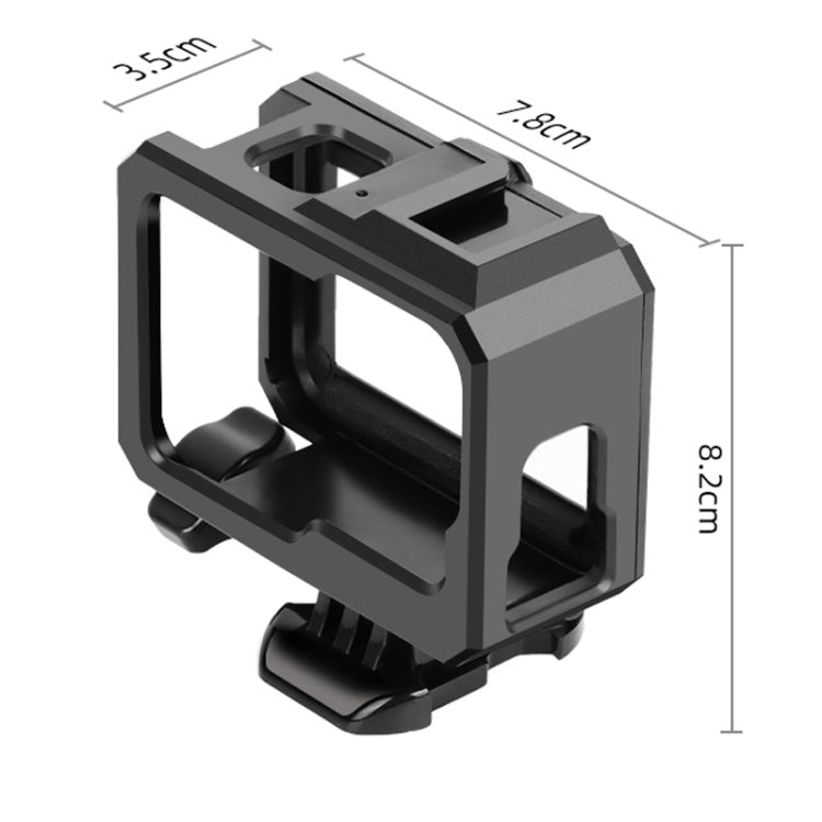 For GoPro HERO10 Black / HERO9 Black ABS Plastic Border Frame Mount Protective Case with Buckle Basic Mount & Screw, ABS Plastic Border Frame