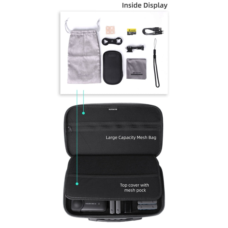 Sunnylife IST-B193 Storage Bag Case Handbag for Insta360 ONE X2 / X, For Insta360 ONE X2 / X