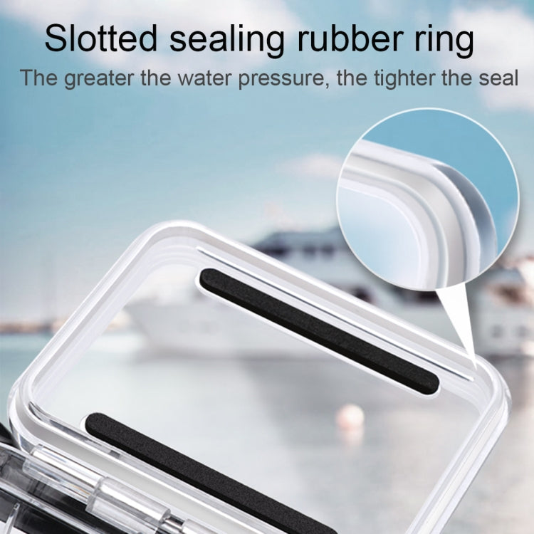 For GoPro HERO8 Black 45m Waterproof Housing Protective Case with Buckle Basic Mount & Screw & Floating Bobber Grip & Strap & Anti-Fog Inserts, Black HERO8 Case