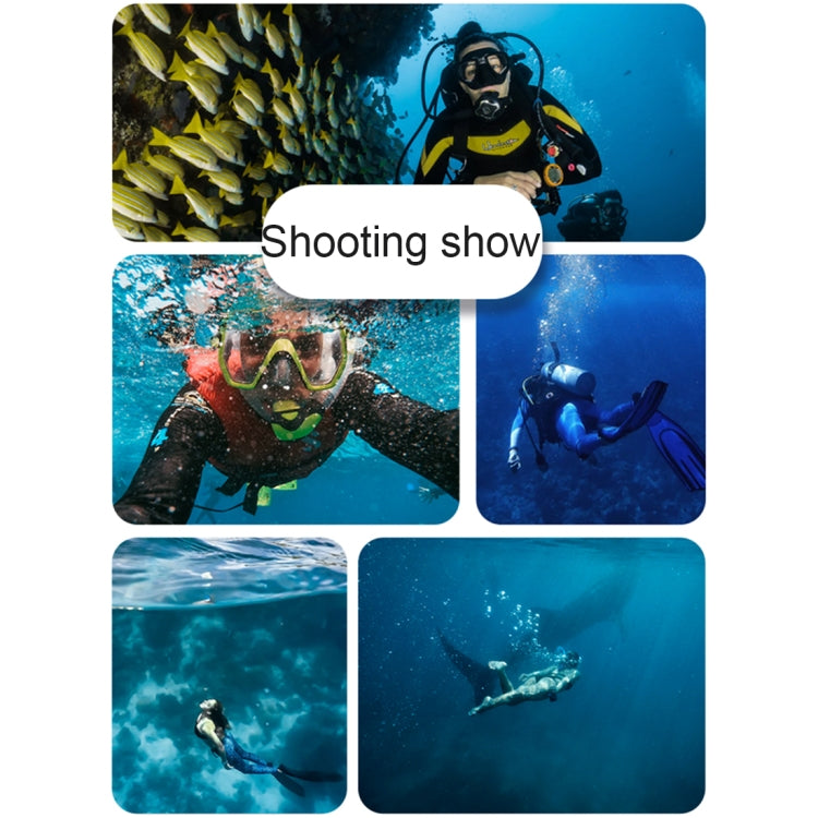 For GoPro HERO8 Black 45m Waterproof Housing Protective Case with Buckle Basic Mount & Screw & Floating Bobber Grip & Strap & Anti-Fog Inserts, Black HERO8 Case