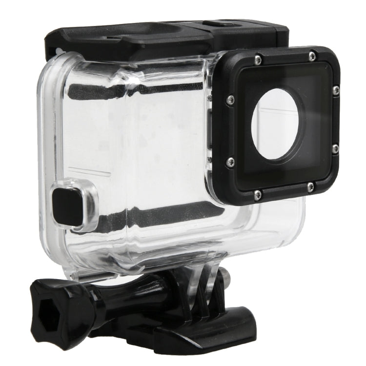 For GoPro HERO5 30m Waterproof PC & ABS Housing Protective Case + Touch Back Cover with Buckle Basic Mount & Long Screw, Backcover Size: 7 x 6 cm, Protective Case