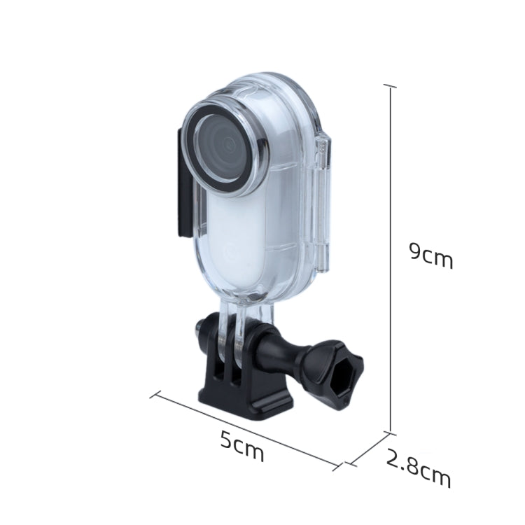 30m Underwater Waterproof Housing Protective Case for Insta360 GO 2, with Base Adapter & Screw, For Insta360 GO 2