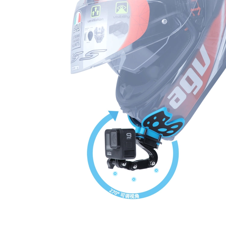 Butterfly Helmet Mount Adapter for GoPro, Insta360, DJI and Other Action Cameras, Butterfly Helmet Mount