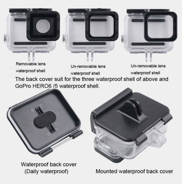 Clamp Mount Connecting Adapter Kit with Waterproof Back Cover for GoPro HERO6 /5, Clamp Mount