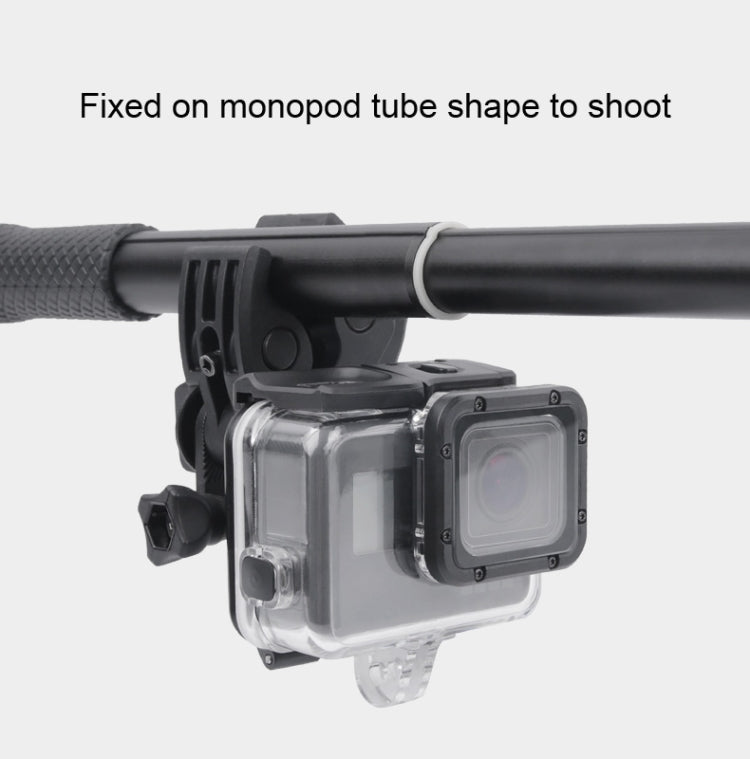 Clamp Mount Connecting Adapter Kit with Waterproof Back Cover for GoPro HERO6 /5, Clamp Mount