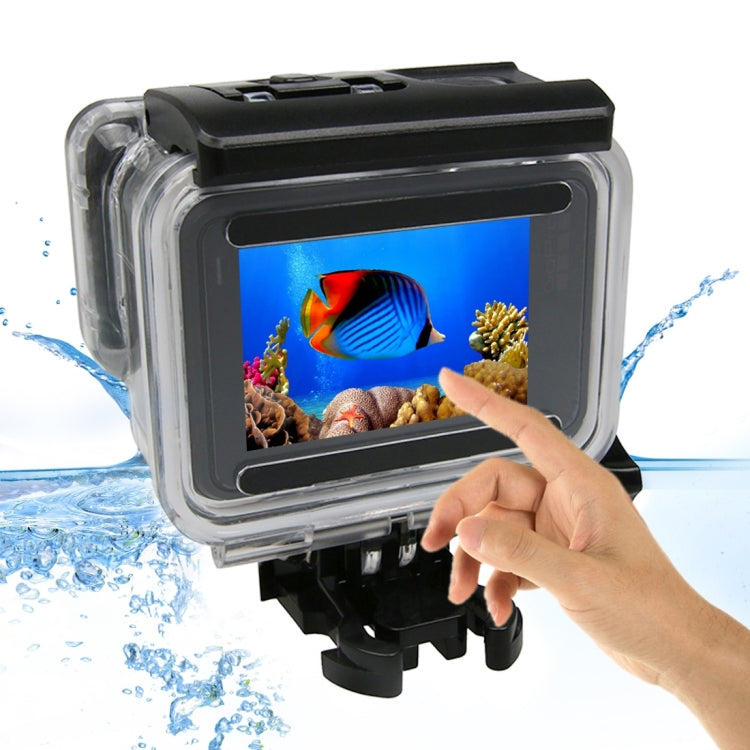 For GoPro HERO6 /5 Touch Screen 45m Waterproof Housing Protective Case with Buckle Basic Mount & Screw, No Need to Remove Lens, 45m Waterproof