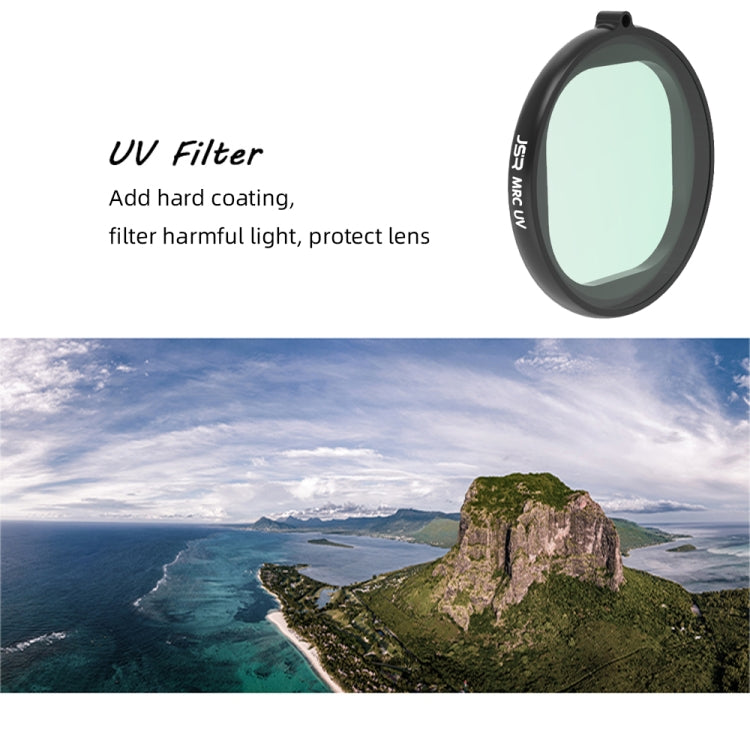 JSR Round Housing 4 in 1 UV+CPL+ND4+ND8 Lens Filter for GoPro HERO8 Black, 4 in 1 Lens