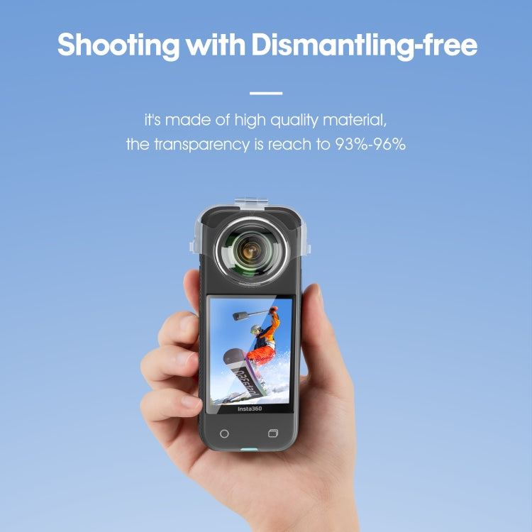 For Insta360 X3 STARTRC No Disassembly Transparent Lens Protection Cover, For Insta360 X3