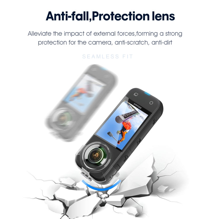 For Insta360 X3 STARTRC No Disassembly Transparent Lens Protection Cover, For Insta360 X3