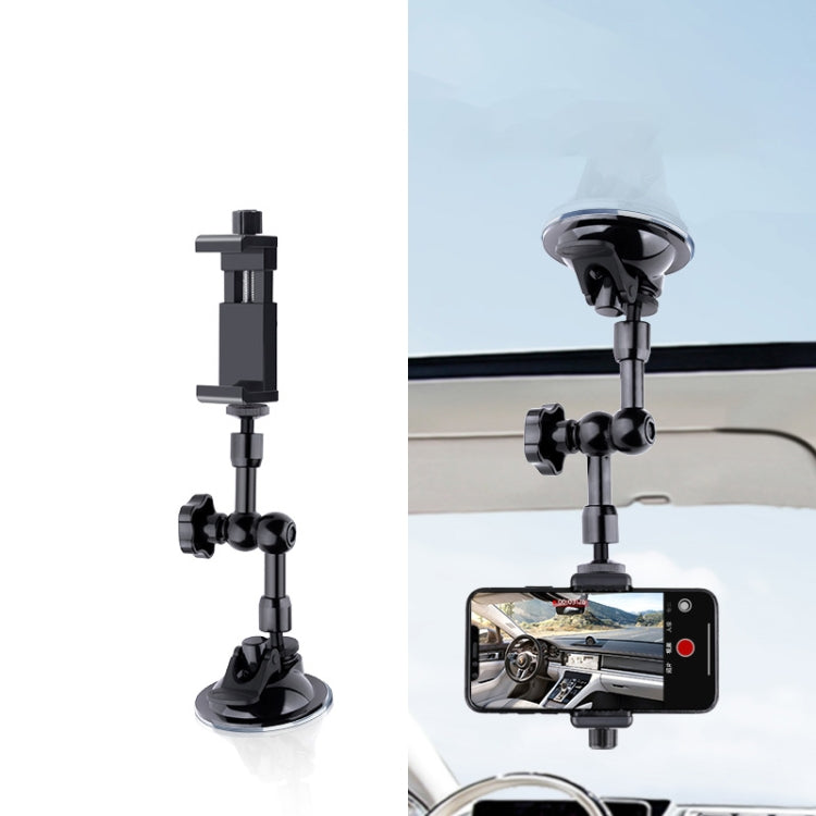 27cm Single Suction Cup Articulating Friction Magic Arm Phone Clamp Mount, 27cm