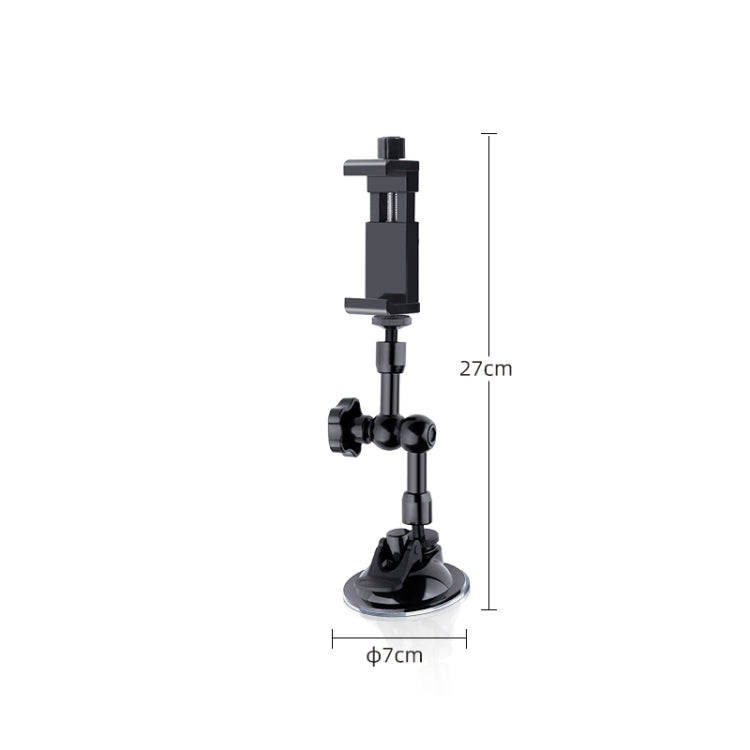 27cm Single Suction Cup Articulating Friction Magic Arm Phone Clamp Mount, 27cm