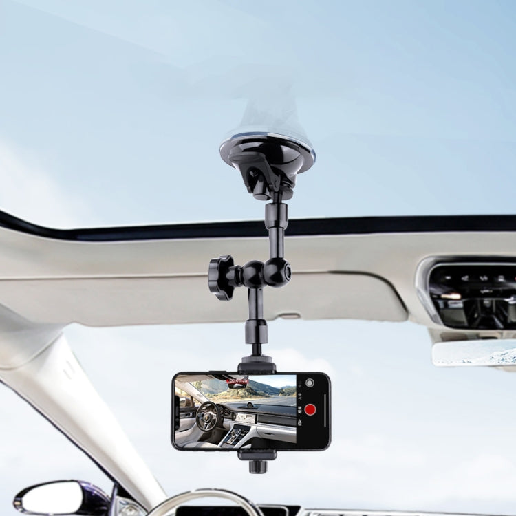 37cm Single Suction Cup Articulating Friction Magic Arm Phone Clamp Mount, 37cm