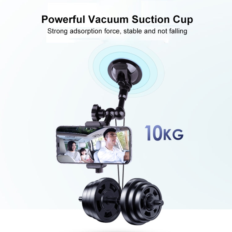 37cm Single Suction Cup Articulating Friction Magic Arm Phone Clamp Mount, 37cm