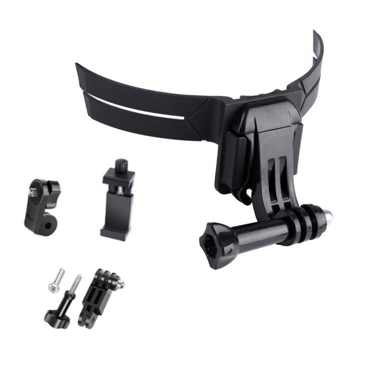RUIGPRO Action Camera Phone Helmet Mount Kit with J-Hook Buckle & Rotation Phone Clamp & Adapter, Helmet Mount with Rotation Phone Clamp