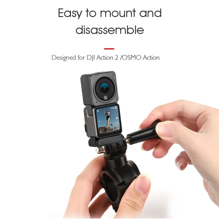 STARTRC Upgrade Bike Handlebar Fixed Mount Holder For DJI Action 3 / Action 2 / OSMO Action, Upgrade Bike Handlebar  Holder