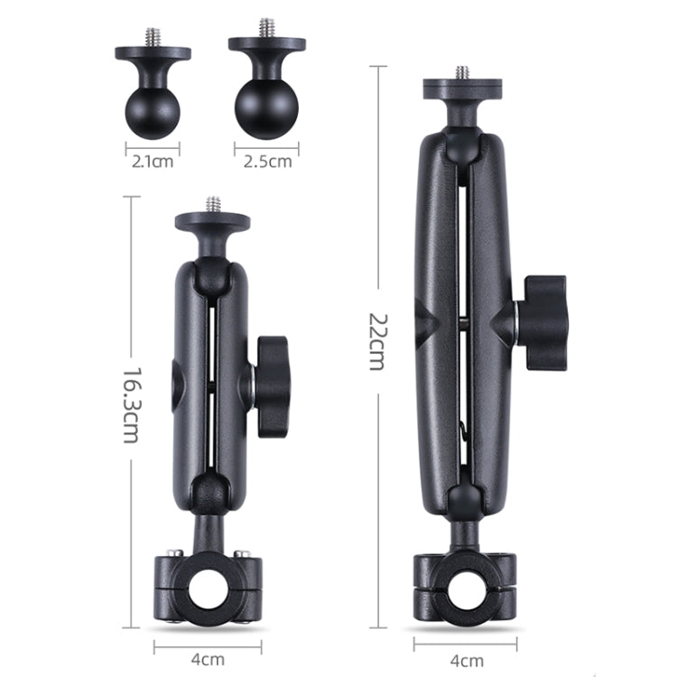 25mm Ballhead Car Front Seat Handlebar Fixed Mount Holder with Tripod Adapter & Screw for GoPro, Insta360, DJI and Other Action Cameras, 25mm 22cm