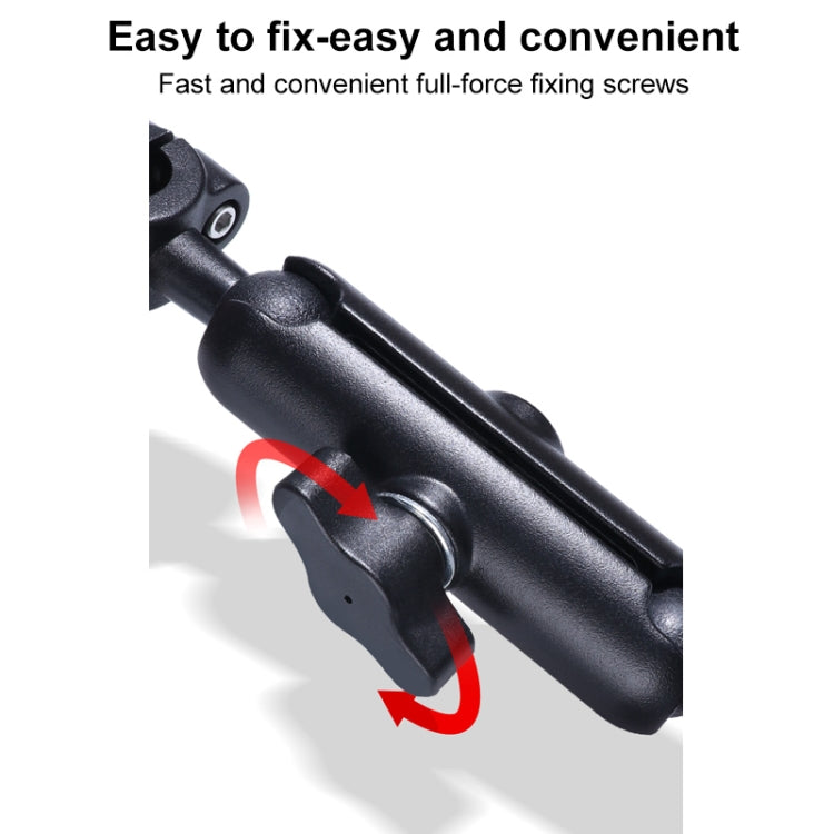 25mm Ballhead Car Front Seat Handlebar Fixed Mount Holder with Tripod Adapter & Screw for GoPro, Insta360, DJI and Other Action Cameras, 25mm 22cm