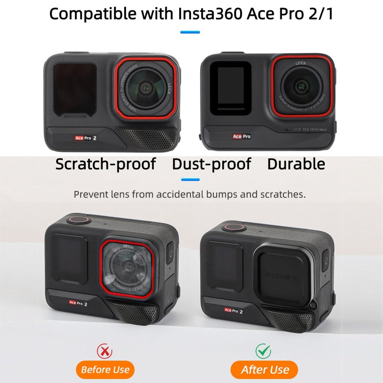For Insta360 Ace Pro 2 Sunnylife Silicone Lens Cap Protector Lens Cover, For Insta360 Ace Pro 2 / 1