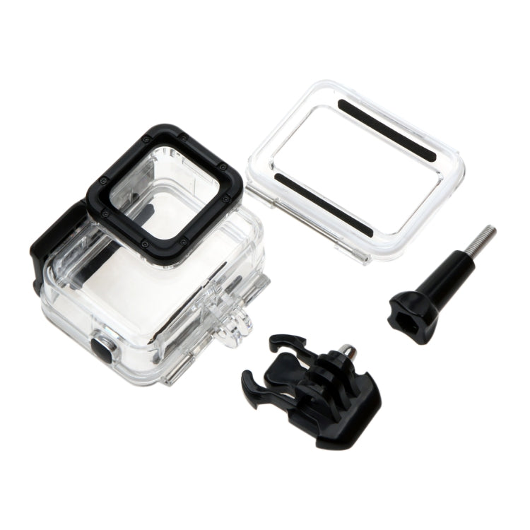 For GoPro HERO6 /5  30m Waterproof Housing Protective Case + Hollow Back Cover with Buckle Basic Mount & Screw, No Need to Disassemble Lens(GP413), Housing Case+ Back cover