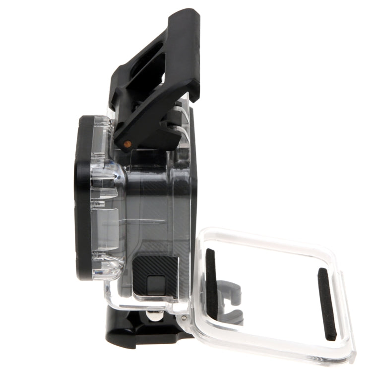 For GoPro HERO6 /5 Skeleton Housing Protective Case + Hollow Back Cover with Buckle Basic Mount & Screw, No Need to Disassemble Lens, Hollow Back Cover