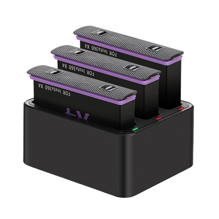 For Insta360 X4 Tri-Slot Batteries Fast Charger, For Insta360 X4