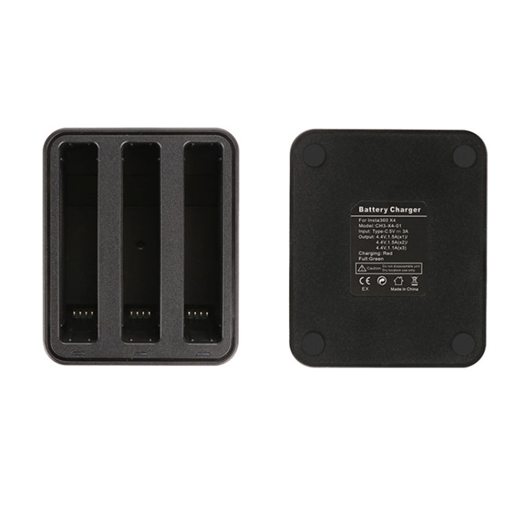 For Insta360 X4 Tri-Slot Batteries Fast Charger, For Insta360 X4
