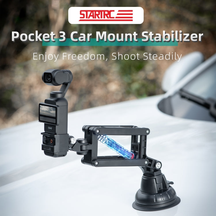 STARTRC Action Camera Suction Cup Car Mount Shock Absorbing Arm, Suction Cup Absorbing Arm
