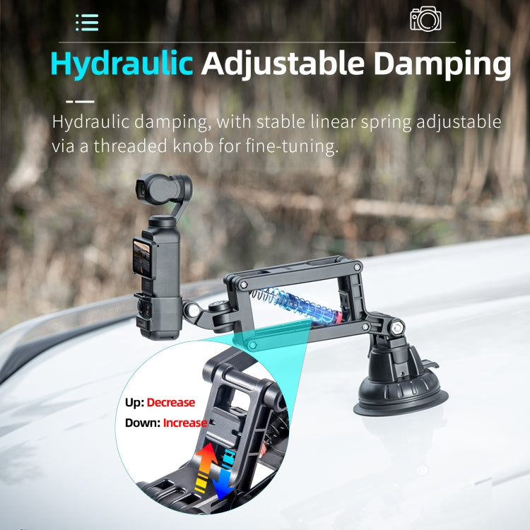 STARTRC Action Camera Suction Cup Car Mount Shock Absorbing Arm, Suction Cup Absorbing Arm