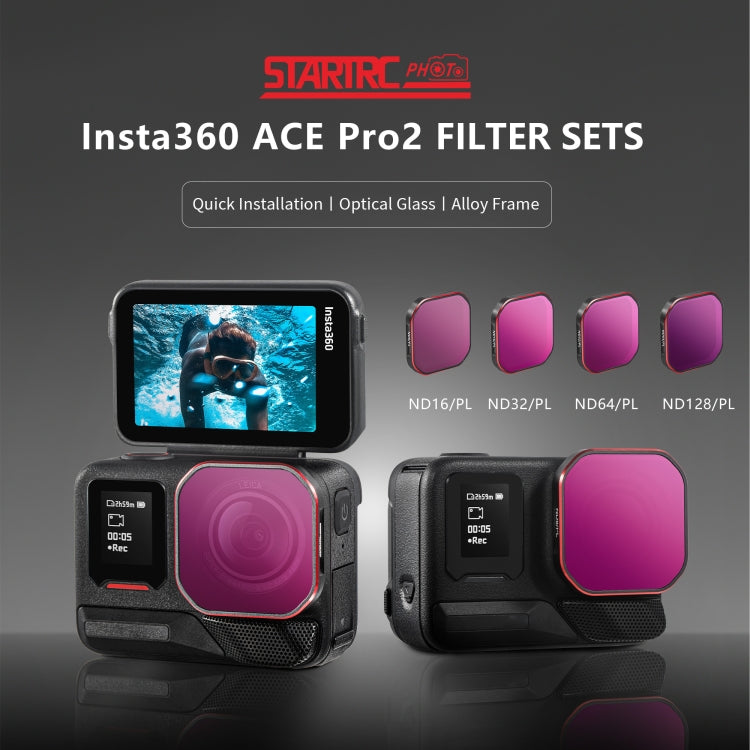 For Insta360 Ace Pro 2 STARTRC 4 in 1 ND16PL ND32PL ND64PL ND128PL Camera Lens Filter