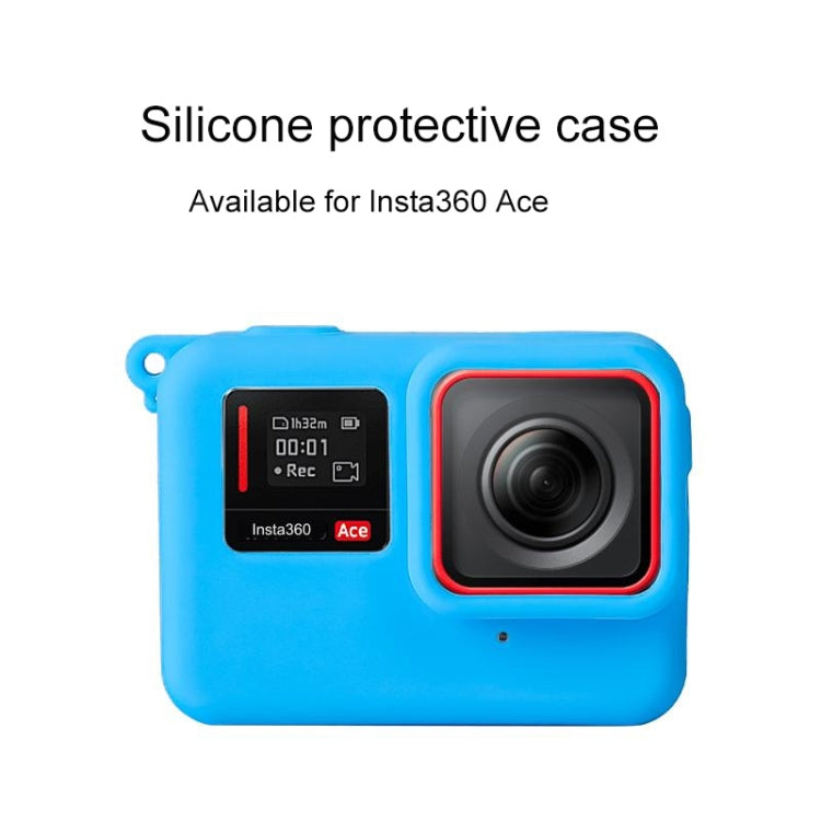 For Insta360 Ace Body Silicone Protective Case with Lens Cap