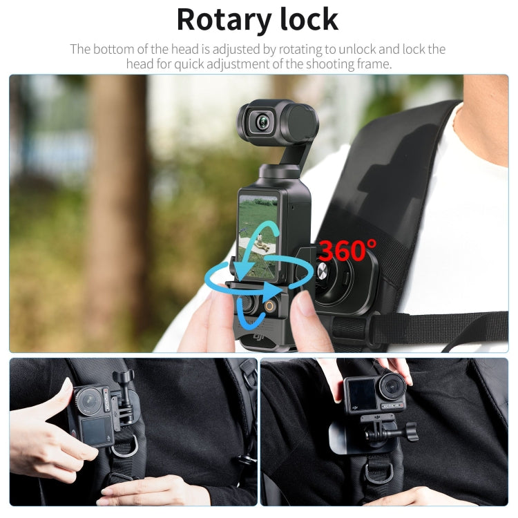 STARTRC 360 Degree Rotation Backpack Clip Magnetic Suction Mount, Backpack Clip