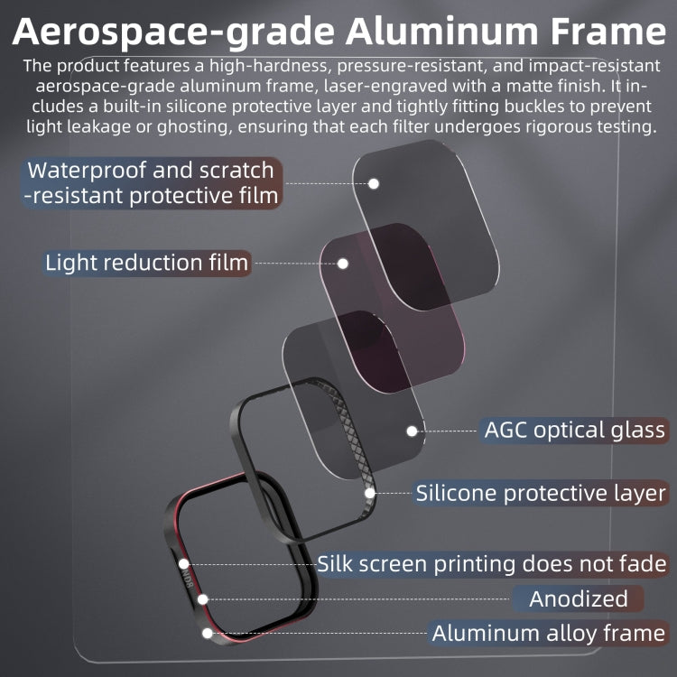 For GoPro HERO13 Black STARTRC Quick Release 4 in 1 ND8 ND16 ND32 CPL Lens Filter, For GoPro HERO13 Black