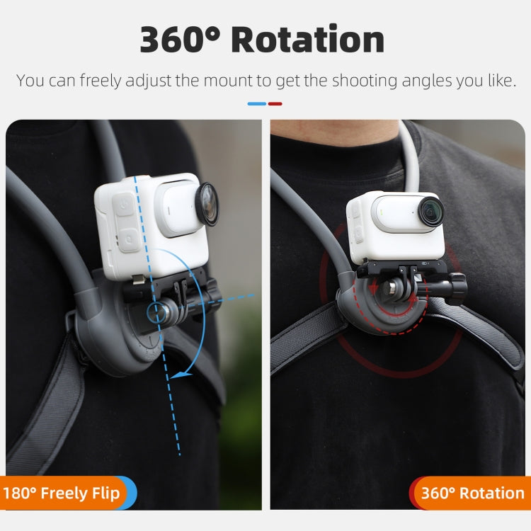 Sunnylife POV Neck Mount Hand Free Video Vlog Neck Selfie Holder with Body Strap, ZJ847