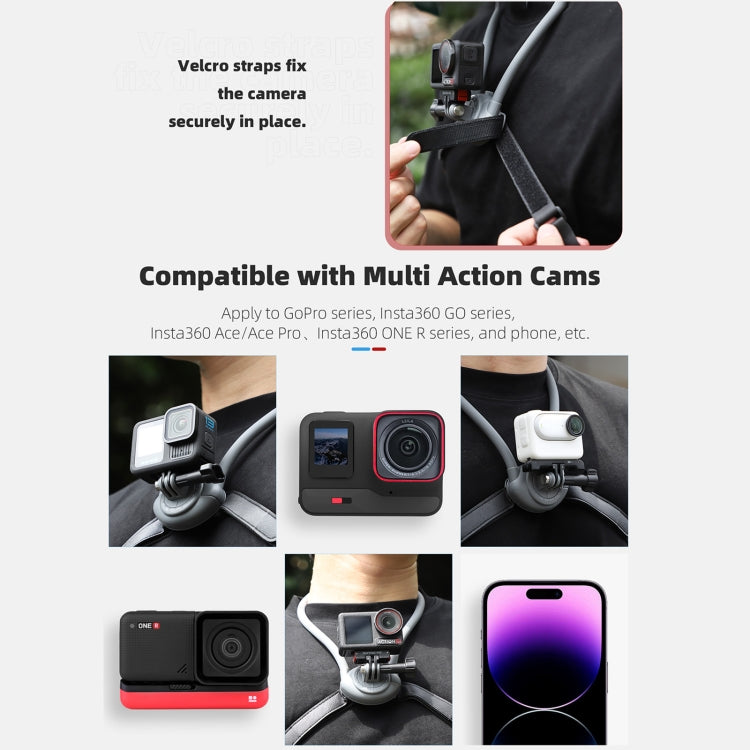 Sunnylife POV Neck Mount Hand Free Video Vlog Neck Selfie Holder with Body Strap, ZJ847