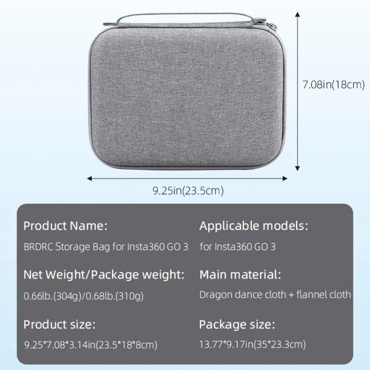 For Insta360 GO 3 / GO 3S BRDRC Portable Storage Box Case, BRDRC Storage Box