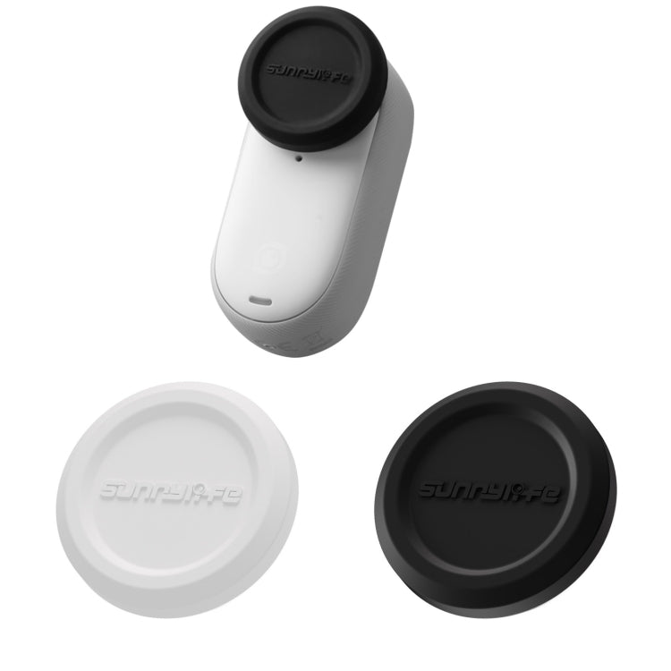 For Insta360 GO 3S Sunnylife 2pcs Black and White Scratch-resistant Lens Protective Cap, Lens Protective Cap