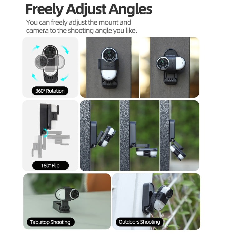 For Insta360 GO3 / GO 3S Sunnylife 360 Rotation Foldable Magnetic Mount