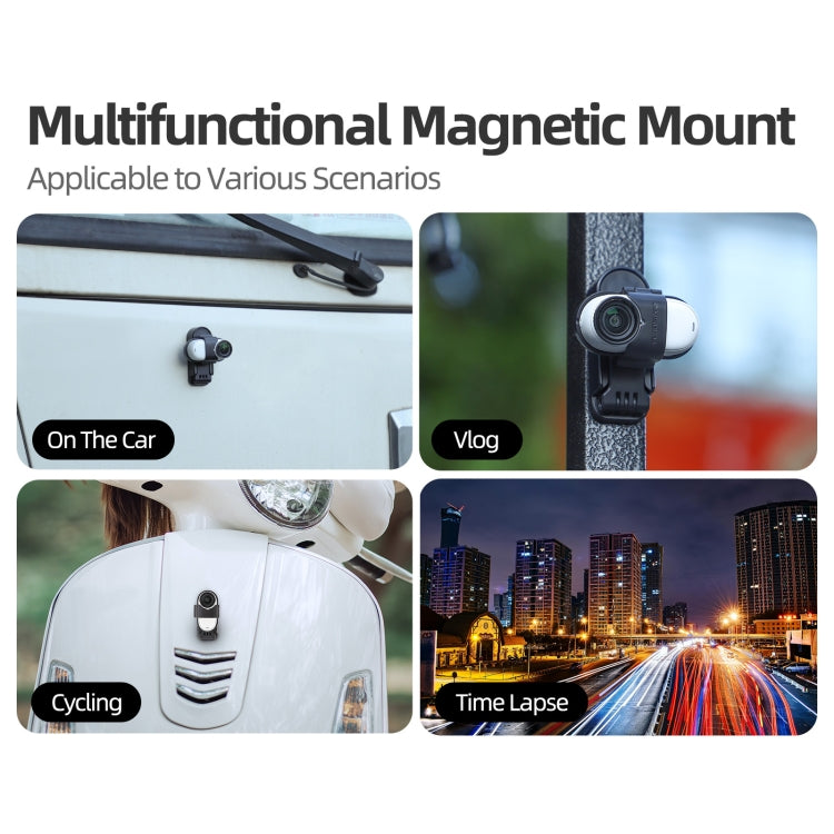 For Insta360 GO3 / GO 3S Sunnylife 360 Rotation Foldable Magnetic Mount
