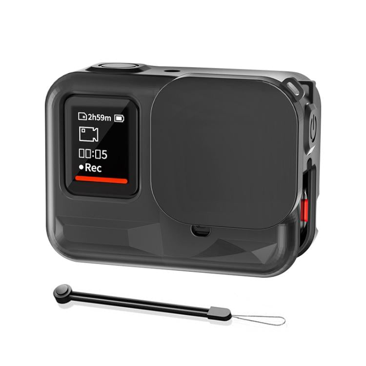 For Insta360 Ace Pro Silicone Protective Case with Wrist Strap & Lens Cover, For Insta360 Ace Pro