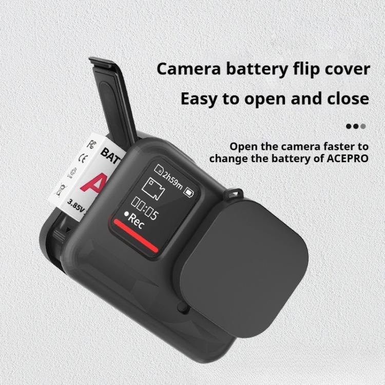 For Insta360 Ace Pro Silicone Protective Case with Wrist Strap & Lens Cover, For Insta360 Ace Pro