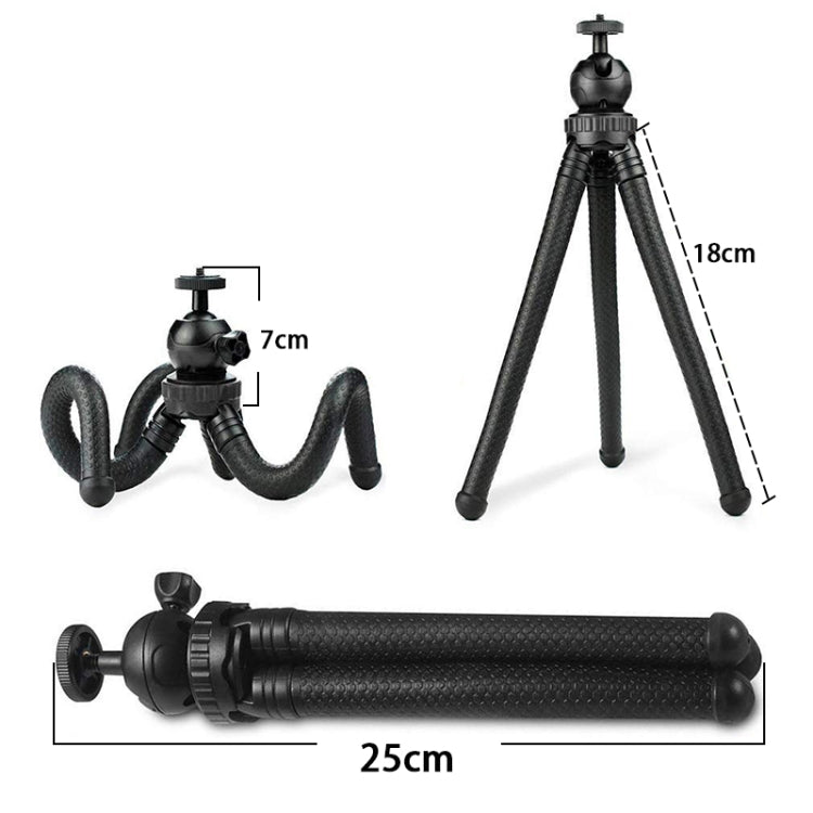 W1 Mini Octopus Flexible Tripod Holder with Ball Head for SLR Cameras, GoPro, Phones, W1