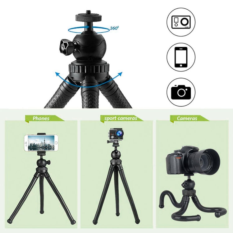W1 Mini Octopus Flexible Tripod Holder with Ball Head for SLR Cameras, GoPro, Phones, W1