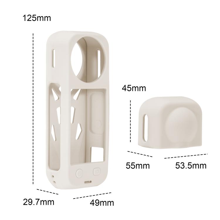 For Insta360 X5 STARTRC Silicone Protective Cover with Lens Cover