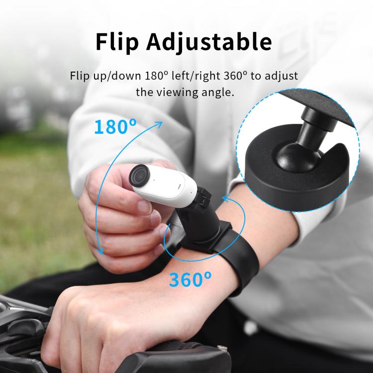 For Insta360 GO 3S / GO 3 STARTRC Silicone Wristband Snap Ring Quick Release Fixed Adapter Mount, Silicone Wristband  Fixed Adapter Mount