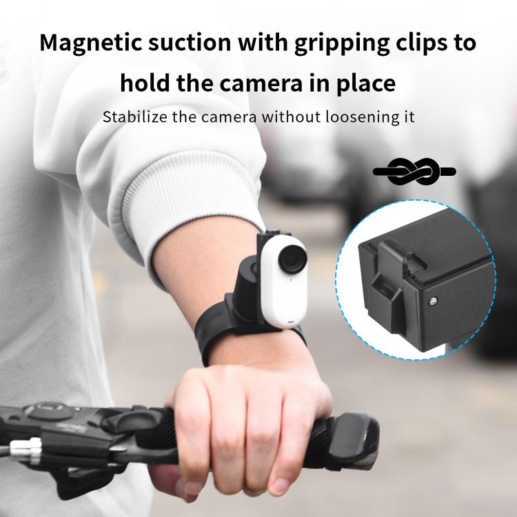 For Insta360 GO 3S / GO 3 STARTRC Silicone Wristband Snap Ring Quick Release Fixed Adapter Mount, Silicone Wristband  Fixed Adapter Mount