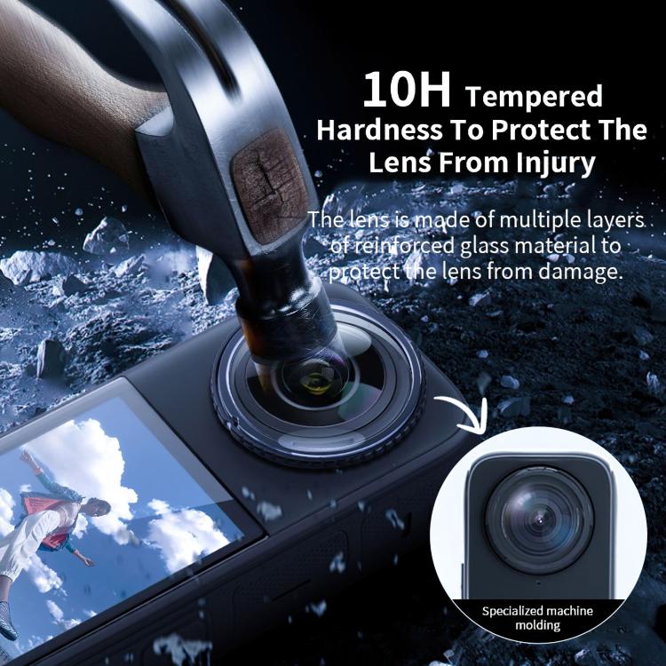 For insta360 X5 STARTRC Swivel Protective Lens Guad Glass Lens Cover, Glass Lens Cover