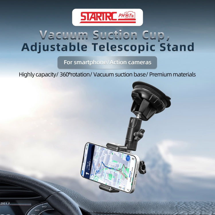 STARTRC Suction Cup Holder Bracket with Phone Clamp, Suction Cup with Phone Clamp