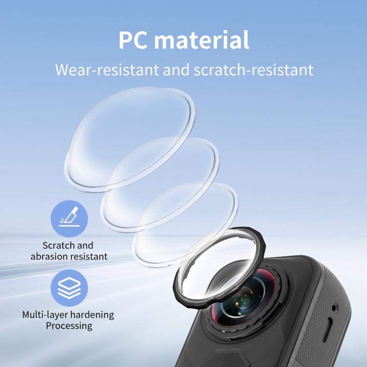 For Insta360 X5 STARTRC Slim Protective Lens Guad PC Lens Cover, Slim PC Lens Cover