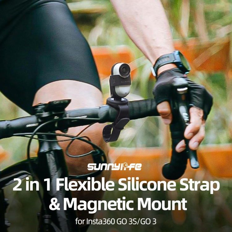For Insta360 GO 3S / GO 3 Sunnylife Camera Strap Magnetic Mount Drone Mount Silicone Wristband Backpack Stripe, For Insta360 GO 3S / GO 3