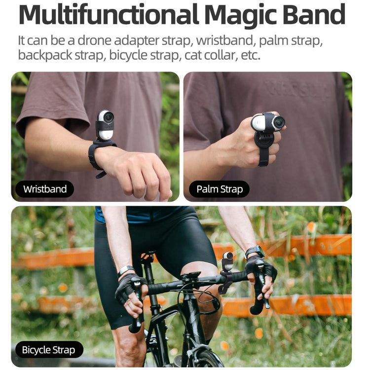 For Insta360 GO 3S / GO 3 Sunnylife Camera Strap Magnetic Mount Drone Mount Silicone Wristband Backpack Stripe, For Insta360 GO 3S / GO 3